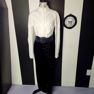 Victorian White Button Down Shirt